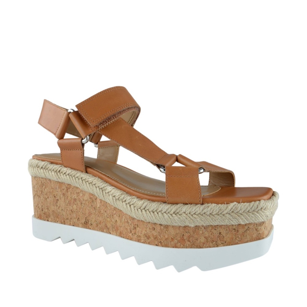 Marc Fisher Gylian Leather Platform Sandals (Tan)